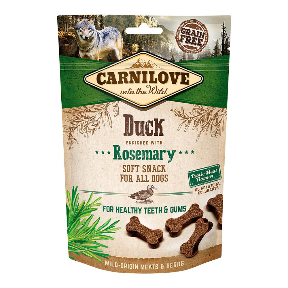 Carnilove Duck Enriched With Rosemary Soft Snack For Dogs, 200g