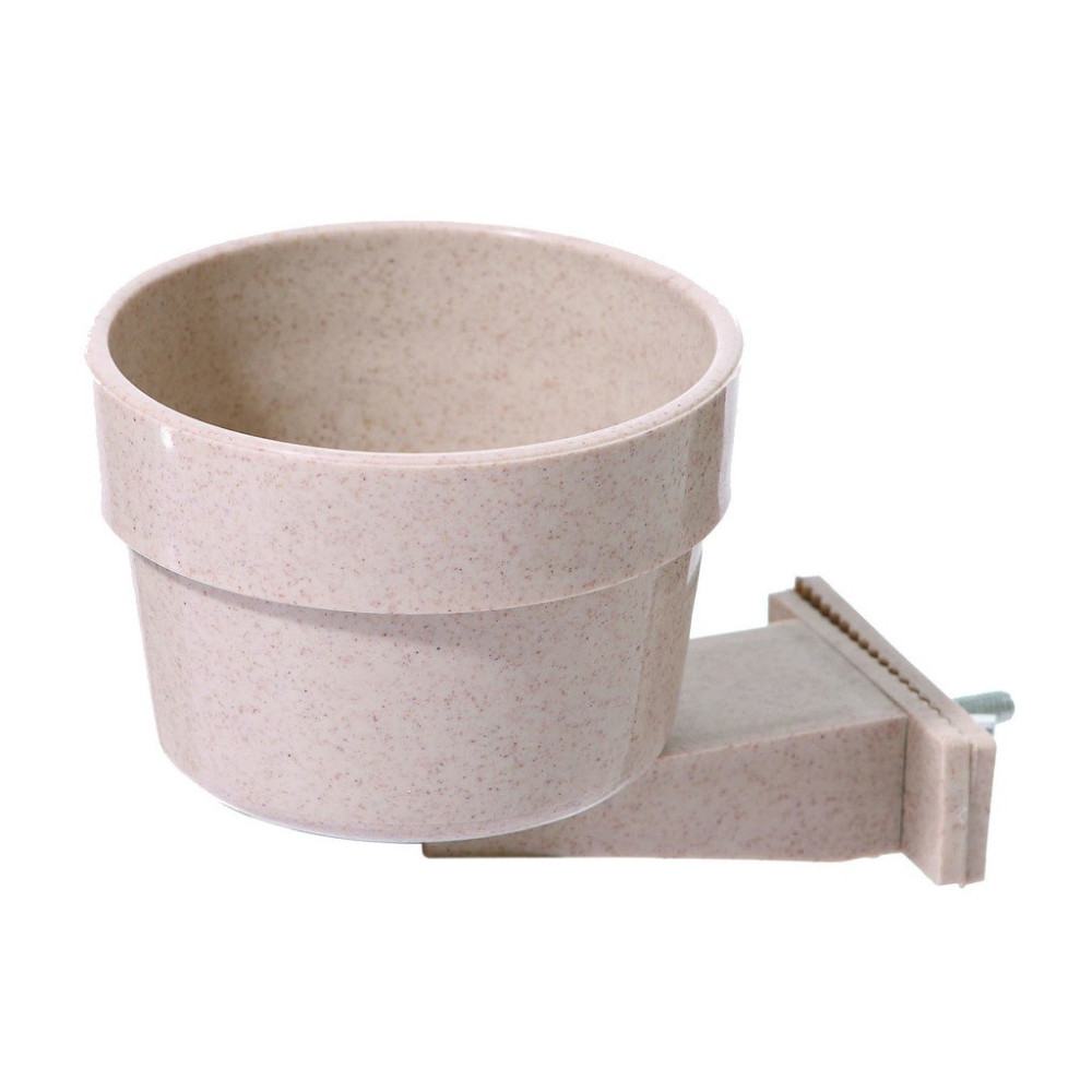 Collapet Easy-Lock Feeding Bowl For Birds, Large, Beige