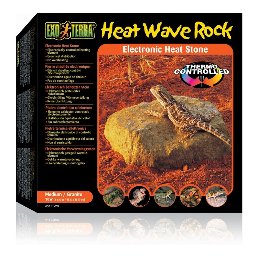 Exo Terra Electronic Heat Wave Rock For Snakes, Lizards And Other Reptiles, Medium