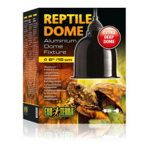 Exo Terra Aluminium Dome Fixture For Reptile, Small, Black