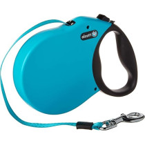Alcott Expedition Retractable Reflective Belt Leash For Dogs, Large, Blue