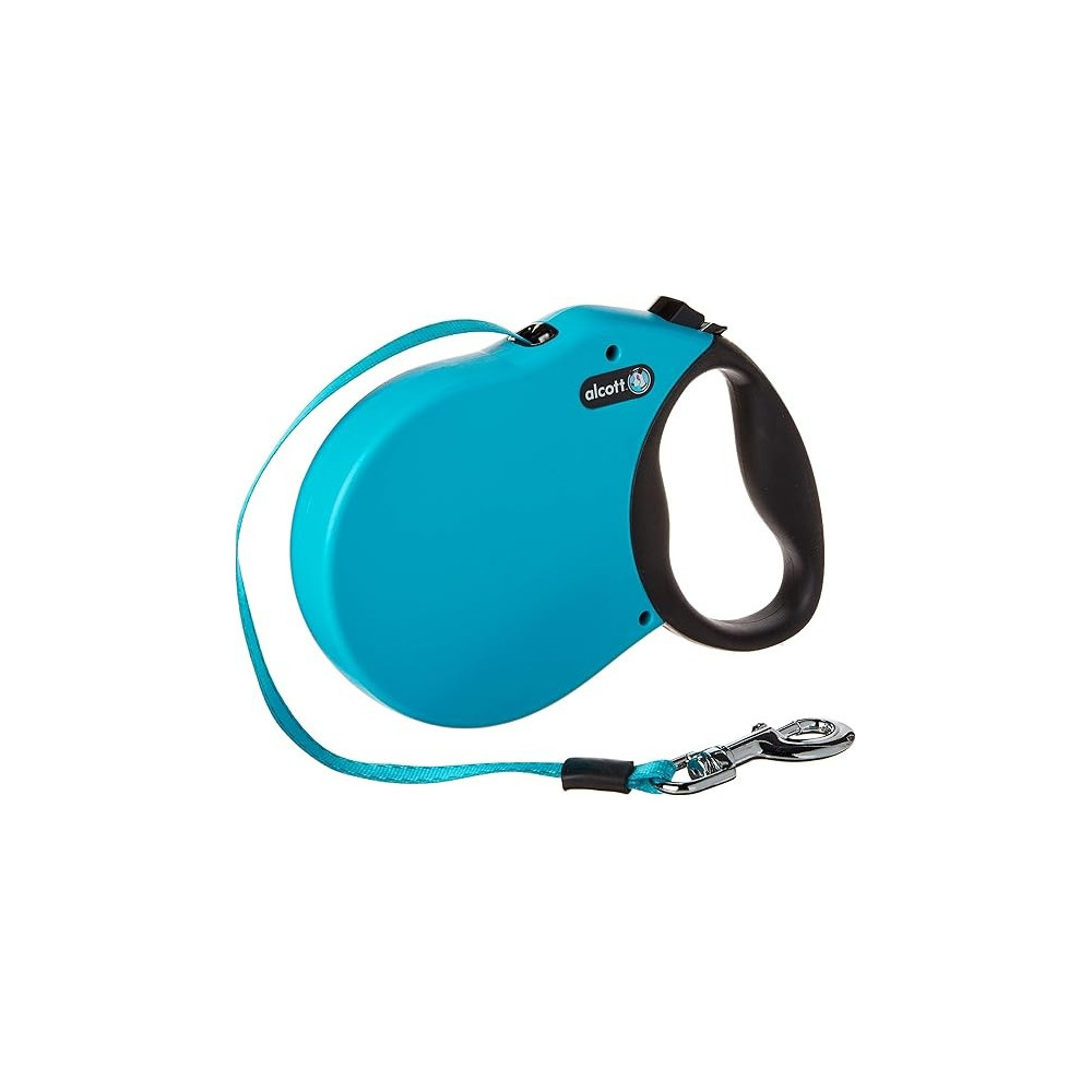 Alcott Expedition Retractable Reflective Belt Leash For Dogs, Large, Blue