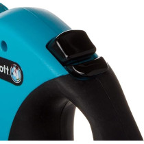 Alcott Expedition Retractable Reflective Belt Leash For Dogs, Large, Blue