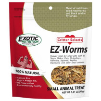 Exotic Nutrition EZ-Worms Small Animal Treat, 40 Gram