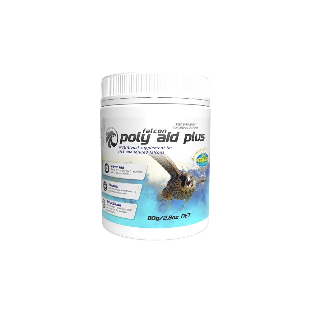 Vetafarm Poly Aid Plus Nutritional Supplements For Sick And Injured Falcons, 80 Gram