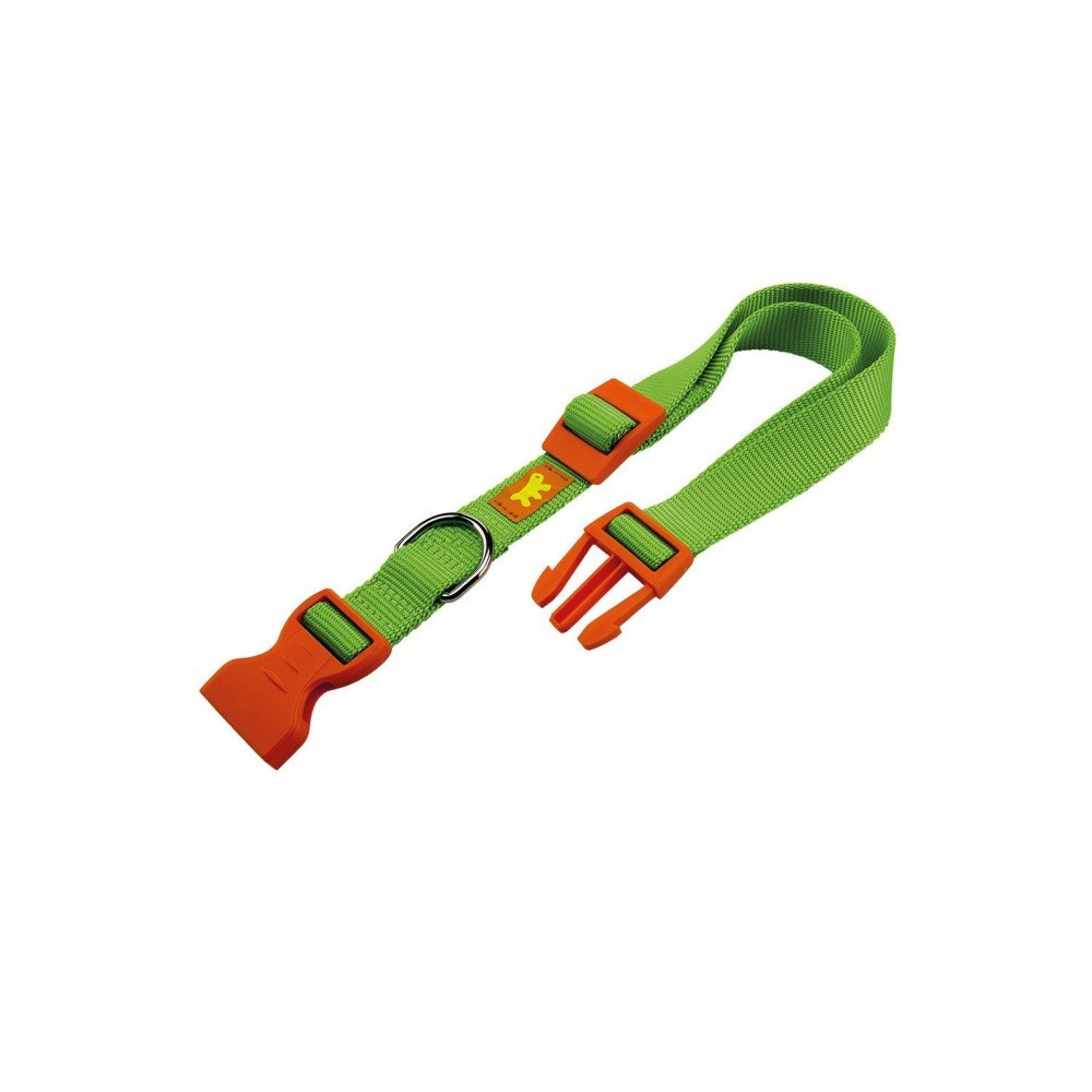 Ferplast Club Nylon Dog Collar With Snap Clip, Green, 30-44 cm