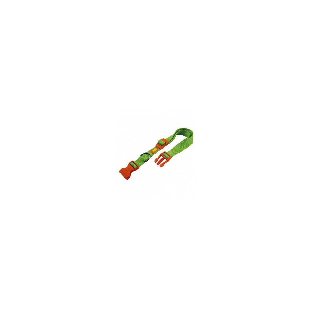 Ferplast Club Nylon Dog Collar With Snap Clip, Green, 36-56 cm