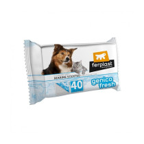 Ferplast Fresh Genico Talc Scented Cleaning Wipes For Dogs And Cats, 40 Pcs