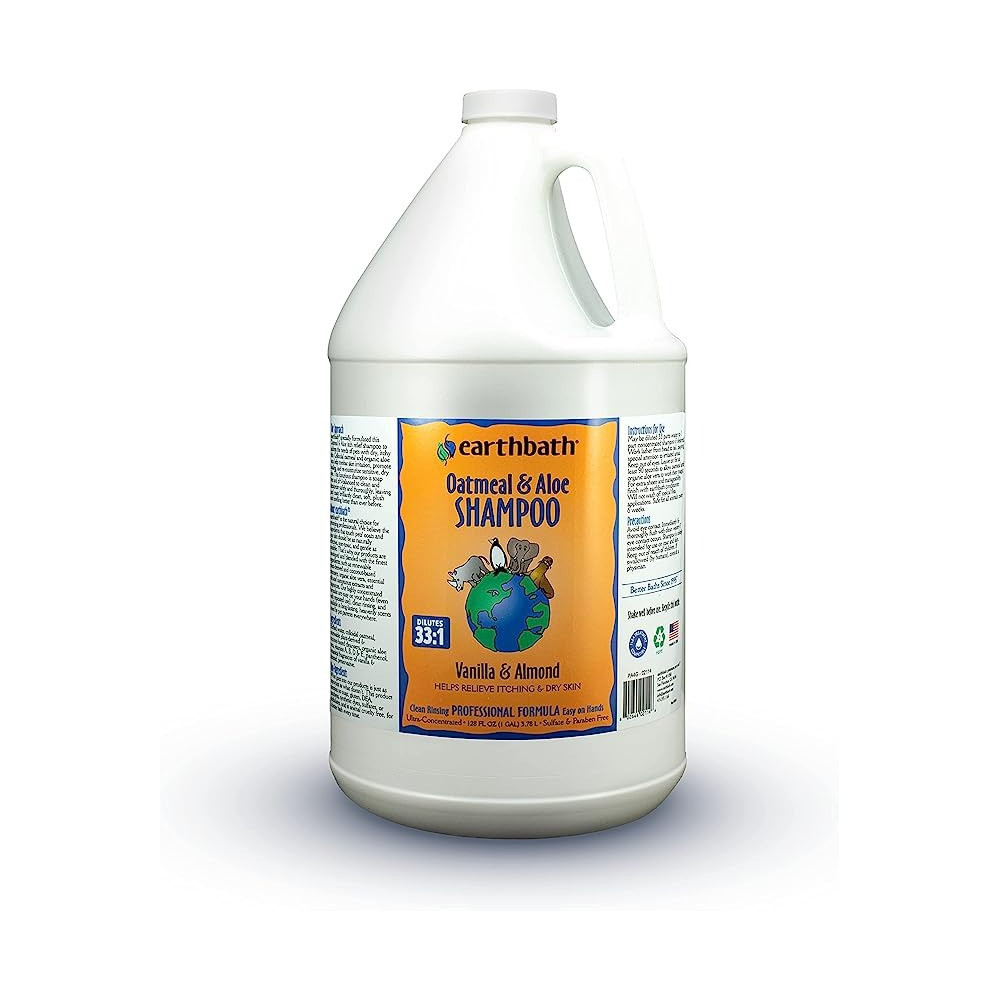Earthbath Oatmeal And Aloe Shampoo Vanilla And Almond Itch Relief, 3.78 Litre