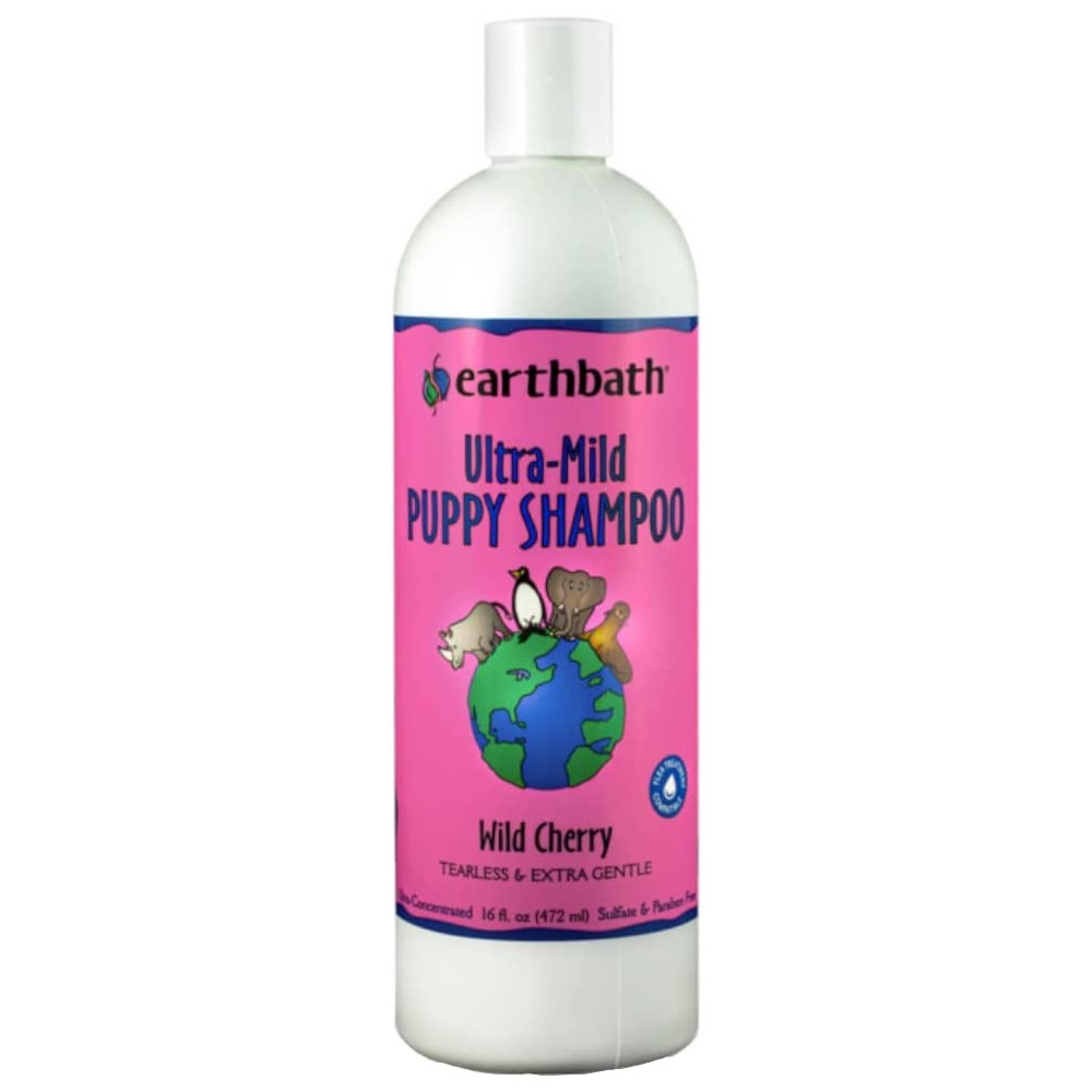Earthbath Ultra-Mild Puppy Shampoo, Wild Cherry, Tearless And Extra Gentle, 472 Ml