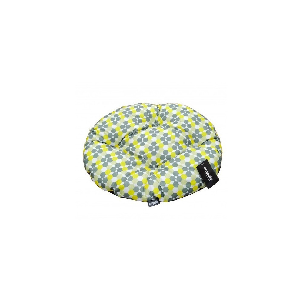 Empets Modern Oval Cushion, 78 x 66 Cm, Green And Yellow