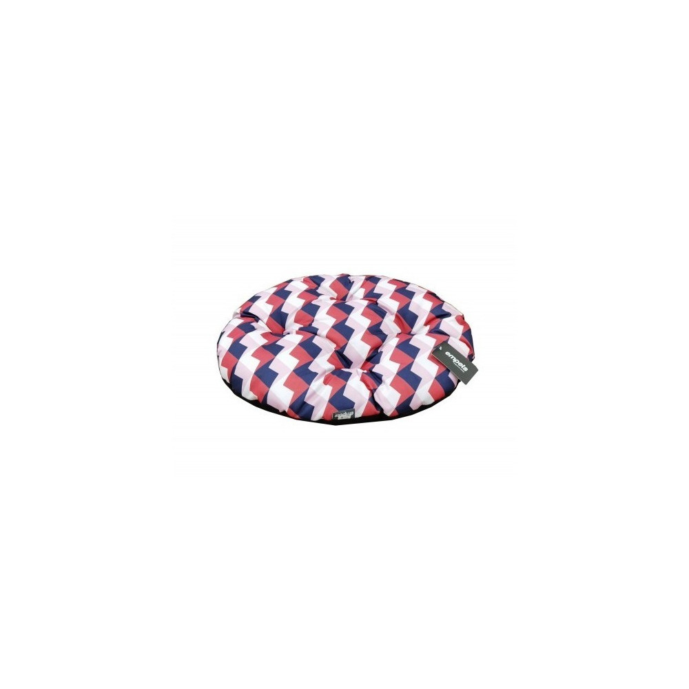 Empets Modern Oval Cushion, 78 x 66 Cm, Red And Blue