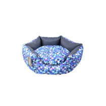 Empets Venus Bed Modern, 45 x 45 x 19 Cm, Printed Dark Blue And Purple