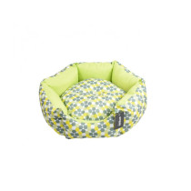 Empets Venus Bed Modern, 55 x 55 x 20 Cm, Printed Dark Green And Lemon