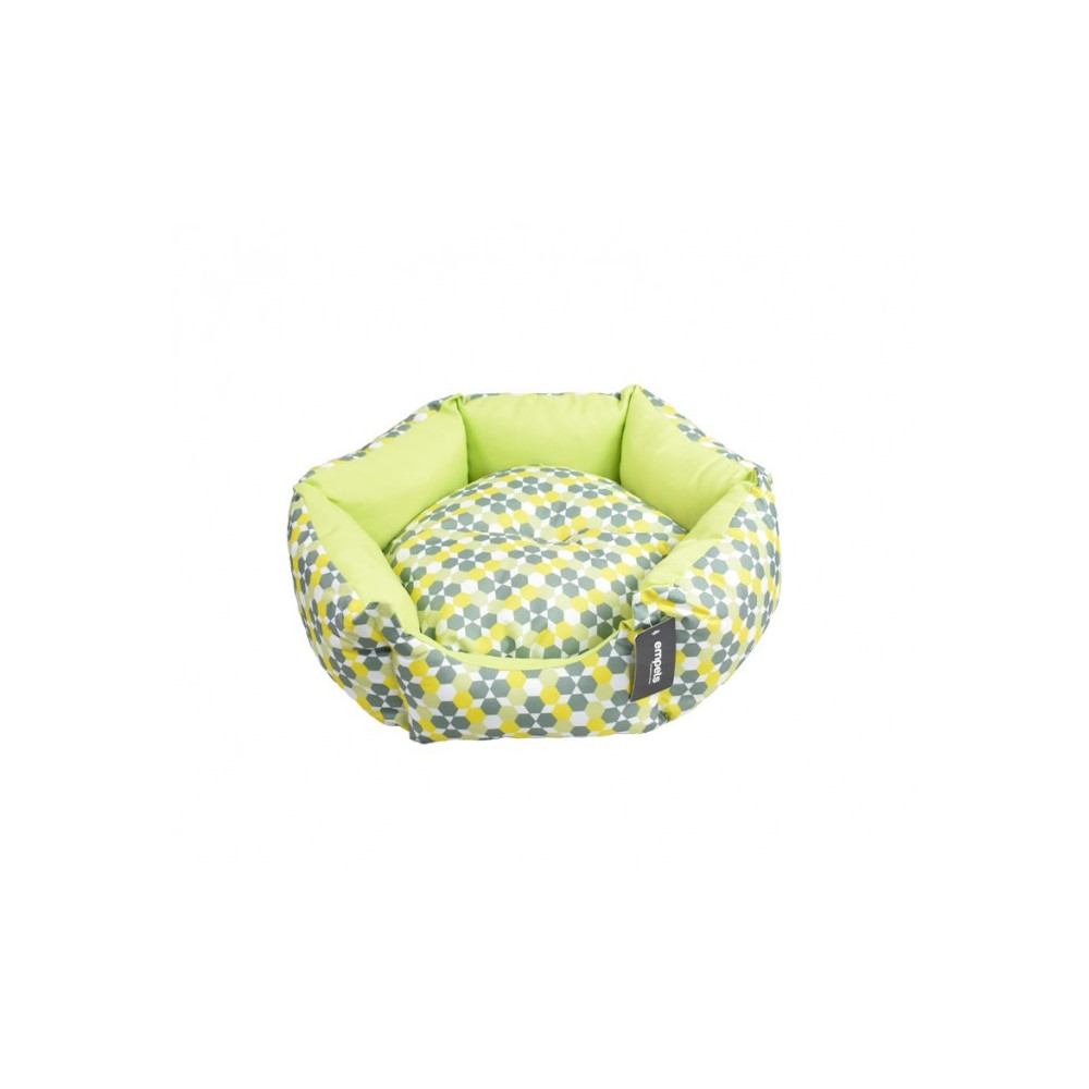 Empets Venus Bed Modern, 55 x 55 x 20 Cm, Printed Dark Green And Lemon