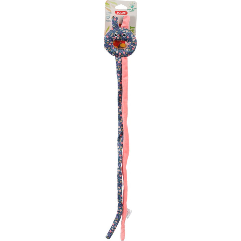 Zolux Ethicat Floral Carry Toy For Cat, Pink And Blue