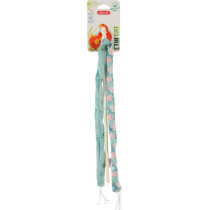 Zolux Ethicat Leaf Ribbon Wand For Cat, Blue And Pink