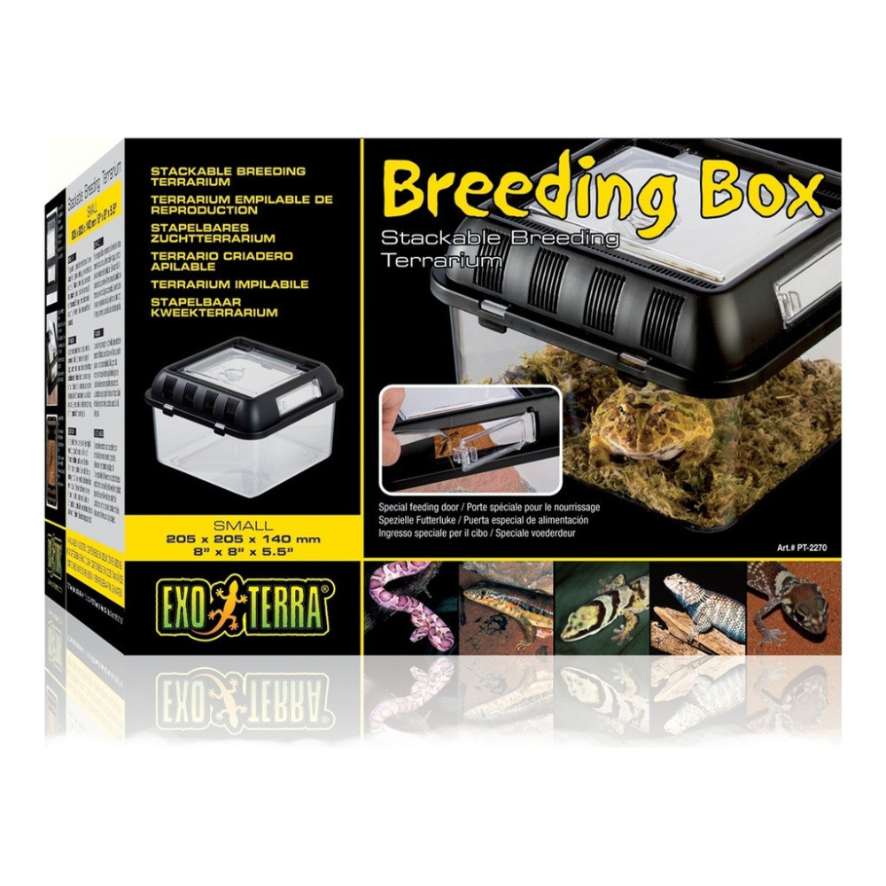 Exo Terra Breeding Box, Plastic Reptile Terrarium, Small