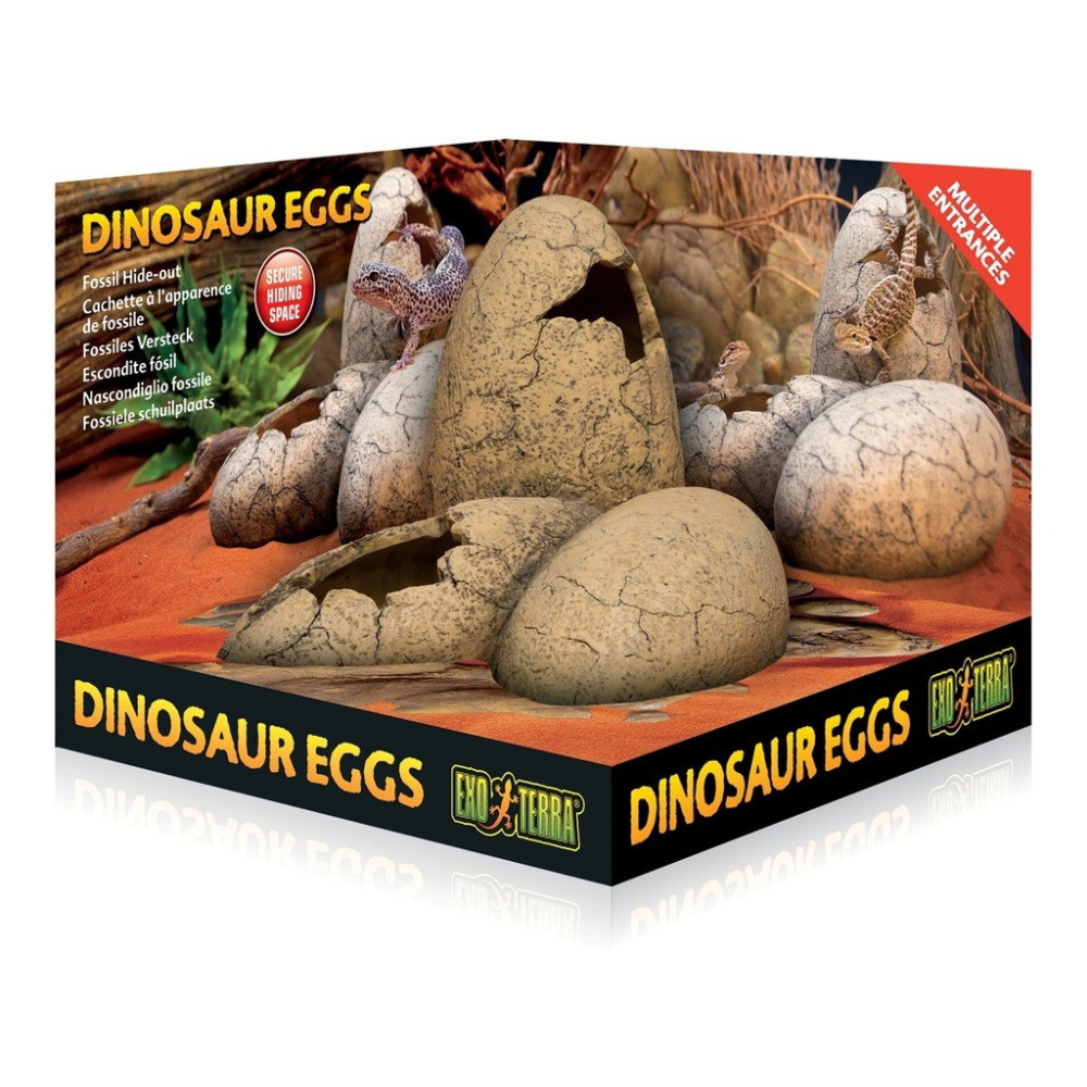 Exo Terra Dinosaur Eggs For Terrarium Decor, Fossil Hide Out
