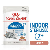 Royal Canin Feline Health Nutrition Indoor 7 Plus, Wet Cat Food Pouches 12 x 85 G