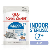 Royal Canin Feline Health Nutrition Indoor 7 Plus Jelly, Wet Cat Food Pouches 12 x 85G