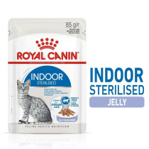 Royal Canin Indoor Sterilised In Jelly Adult Wet Cat Food Pouches, 12 x 85 G