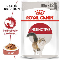 Royal Canin Feline Health Nutrition Instinctive Adult Cats Gravy, Wet Food Pouches 12 x 85G