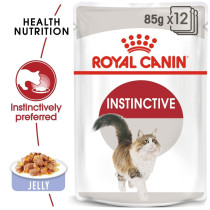Royal Canin Feline Health Nutrition Instinctive Adult Cats Jelly, Wet Food-Pouches 12 x 85 G