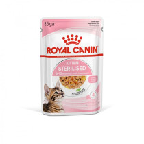 Feline Health Nutrition Kitten Sterilised Jelly, Wet Food-Pouches, 12 x 85 G
