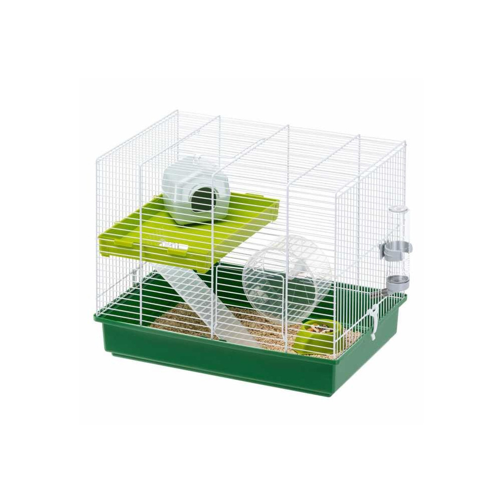 Ferplast Hamster Duo Cage With White Bars And Accessories, 46 x 29 x 37.5 Cm