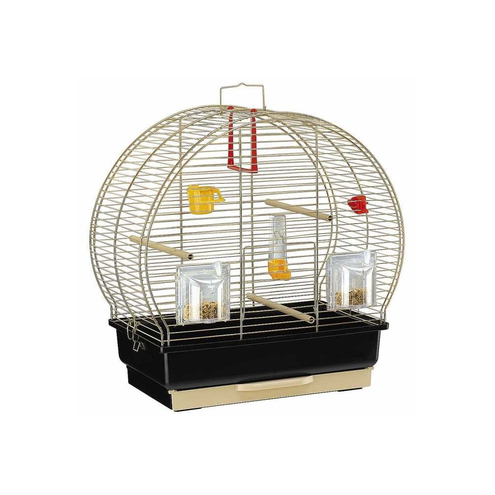 Ferplast Canary And Small Exotic Bird Cage Luna 2 Antique Brass, 44.5 x 25 x 45.5 Cm