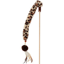 Gigwi Toy Eco Line Feather Teaser With Crinkles And Slivervine Leaves
