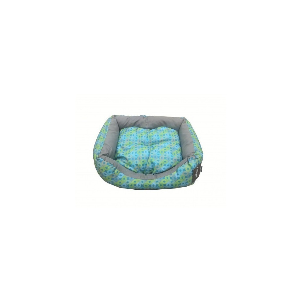 Empets Couch Bed Modern 65 x 50 x 18Cm, Printed Green And Light Blue
