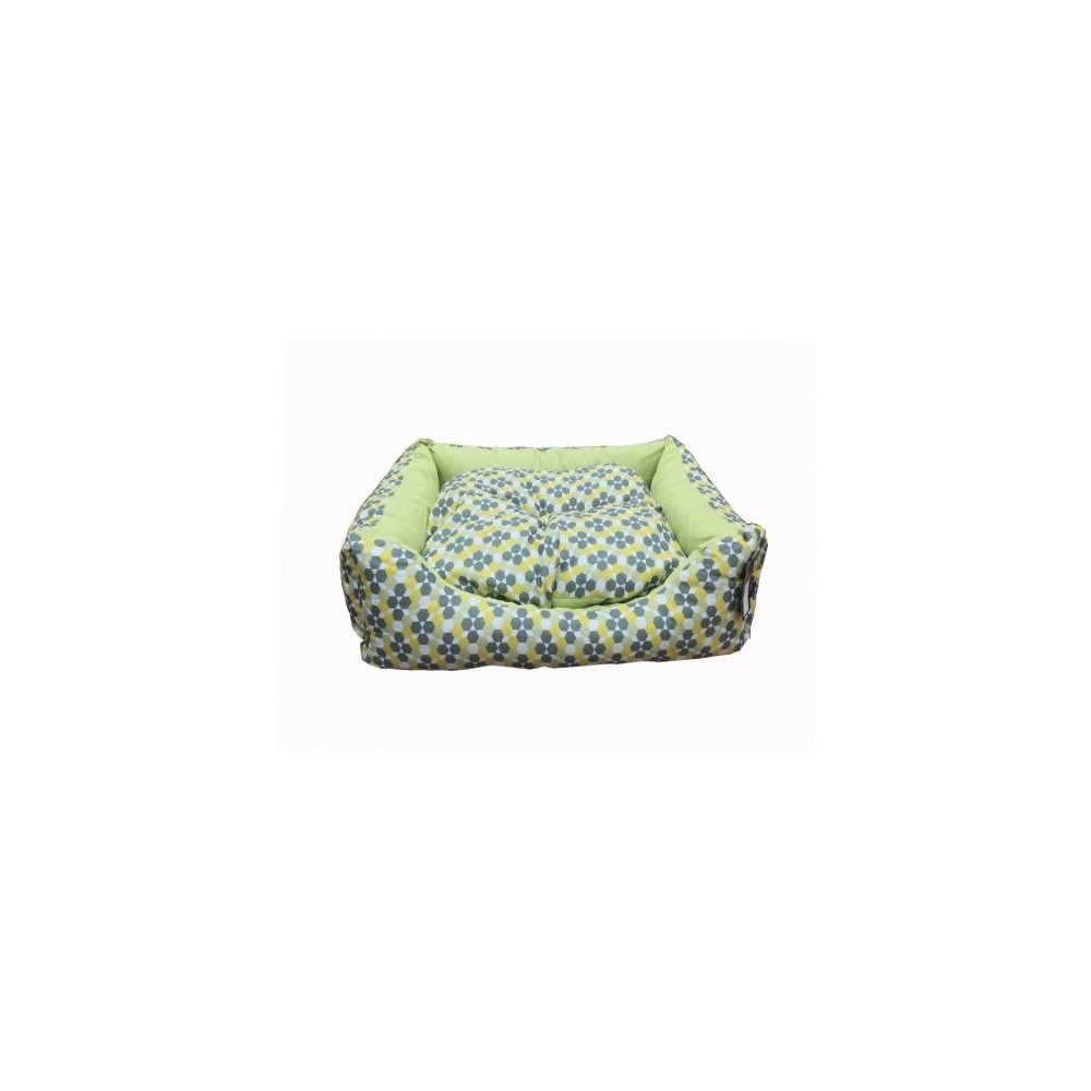 Empets Durable Couch Bed, 65 Cm, Green/Yellow