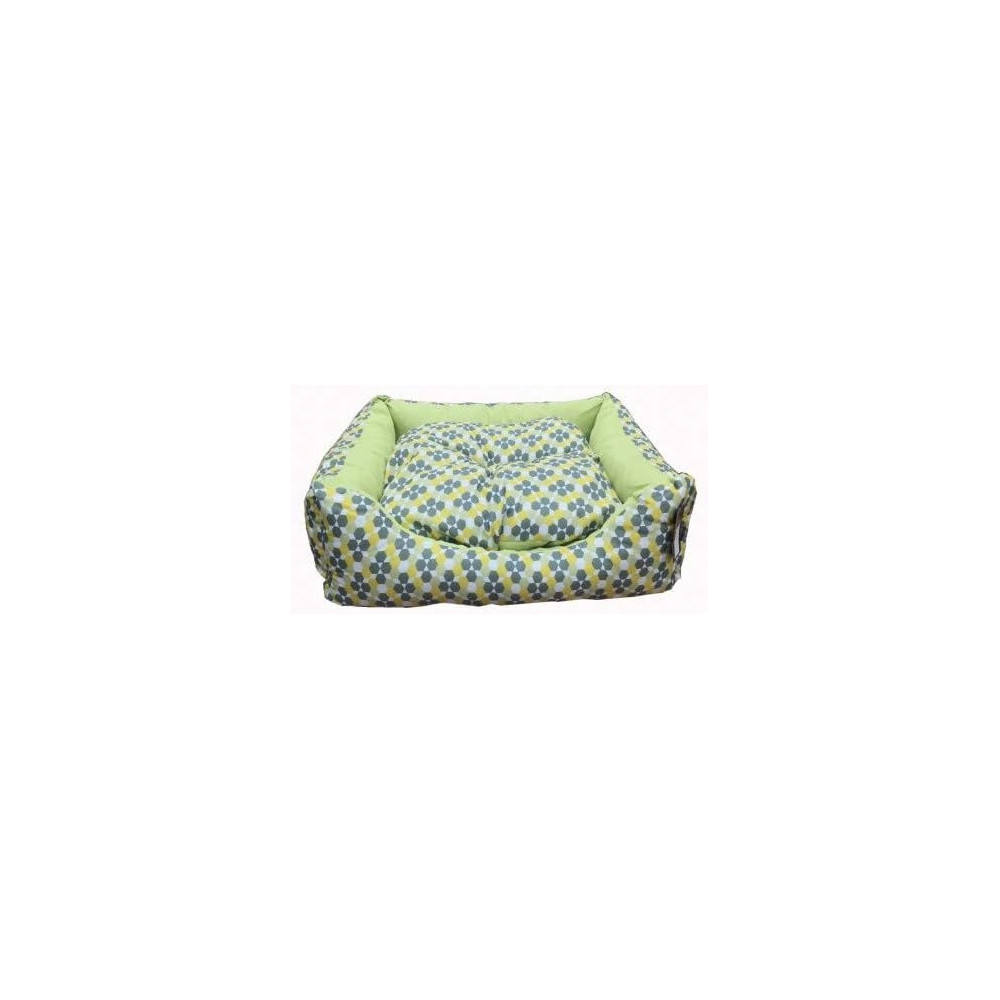 Empets Couch Bed, 90 Cm Size, Green/Yellow