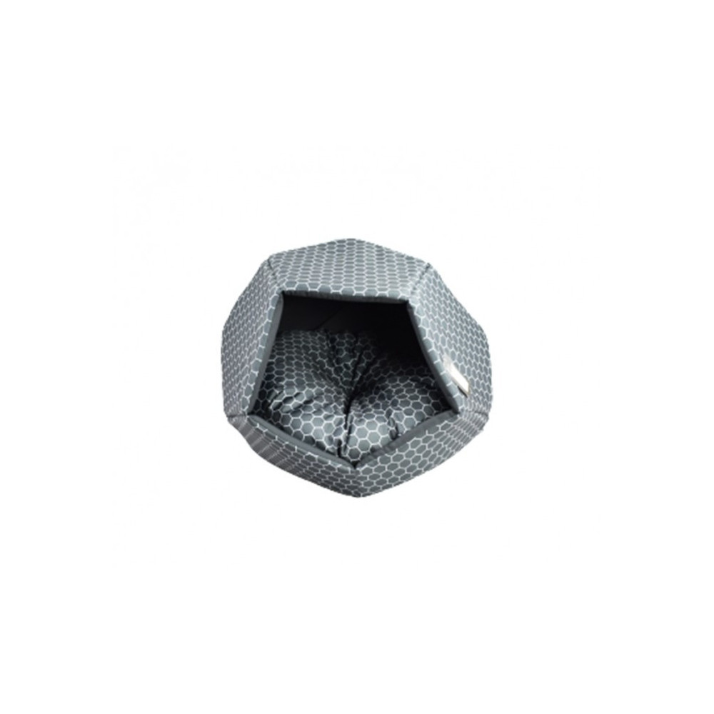 Empets Cubby House With Cushion, 60 x 60 x 44Cm, Printed Black And White