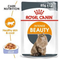 Royal Canin Feline Care Nutrition Hair And Skin Jelly, Wet Food, 12 x 85G
