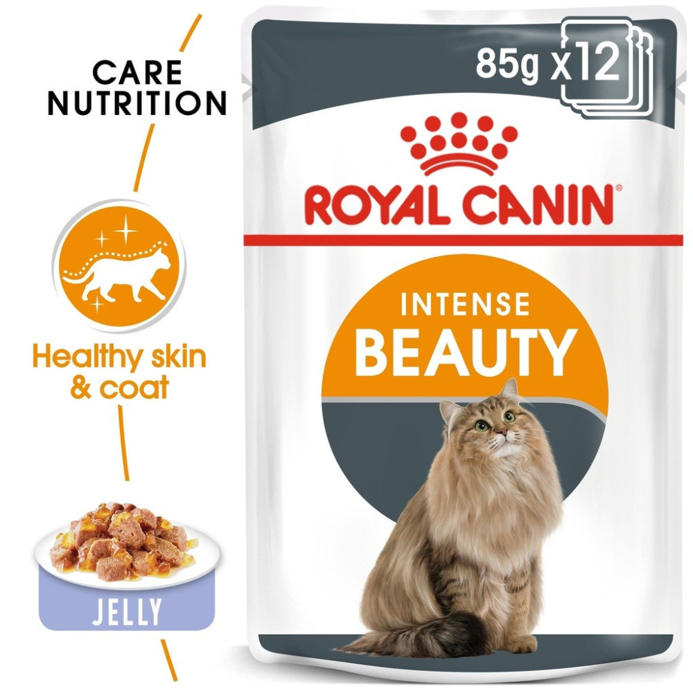 Royal Canin Feline Care Nutrition Hair And Skin Jelly, Wet Food, 12 x 85G