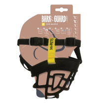 M Pets Comfortable And Adjustable Bark Guard Dog Muzzle With Lockable Buckle XL, Black