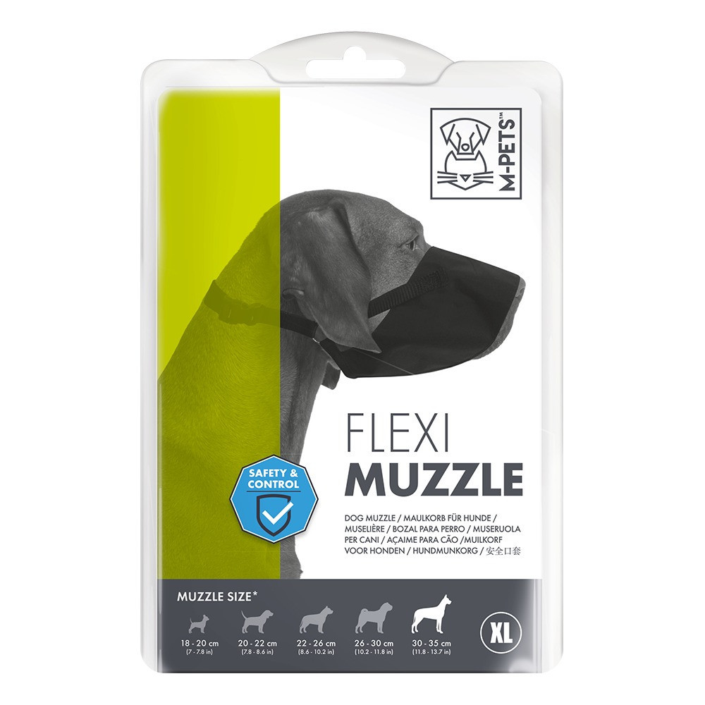 M Pets Flexi Muzzle XL, 30 To 35 cm, Black
