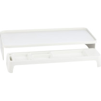 Litem Monitor Stand And Organizer Pack Of 2, White