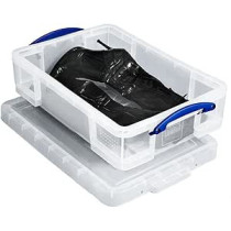Really Useful Box Plastic Box With 24 Liter Capacity, Clear