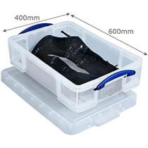 Really Useful Box Plastic Box With 24 Liter Capacity, Clear