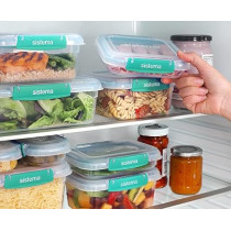 Sistema Klip It Plus Rectangular Food Storage Box With 2.2L Capacity, Clear/Minty Teal