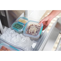 Sistema Klip It Plus Rectangular Food Storage Box With 2.2L Capacity, Clear/Minty Teal