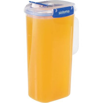 Sistema Klip It Leakproof Juice Jug With 2L Capacity, Clear/Blue