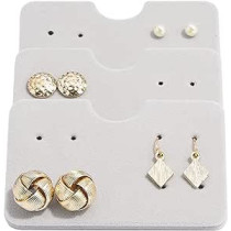 Stackers Unique Earring Display Stand Pack Of 3 Pieces, Grey