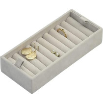 Stackers Velvet Ring Holder, Grey