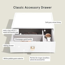 Stackers Classic Accessory Sliding Drawer, Pebble White