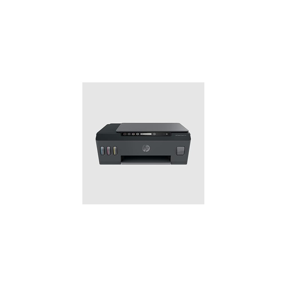 HP Smart Tank 500 All-in-One Printer, Print, Copy, Scan, Hi-Speed USB 2.0, Up to 11/5 ppm, 100-Sheet Input Tray, 30-Sheet Output Tray, 1000-Page Duty Cycle, Color, 4SR29A, Black